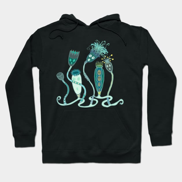 STRANGE CREATURES Hoodie by aroba